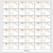 Gastadres Waterverf tuinbloemen Sticker (Vel)