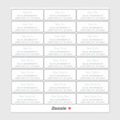 GastAdresetiketten Sticker (Vel)