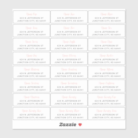 GastAdresetiketten Sticker (Vel)