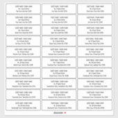 Gastadreslabel Moderne uitnodigingsenvelop Sticker (Vel)