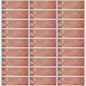 Gastadreslabels 'Fall in Love' in terracotta Sticker (Voorkant)