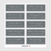 Gastadreslabels Script bestelling 6” of 8” vel! Sticker (Vel)