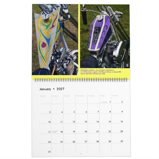 Gastank Graphics Motorcycle - verfkunst Kalender (Jan 2027)