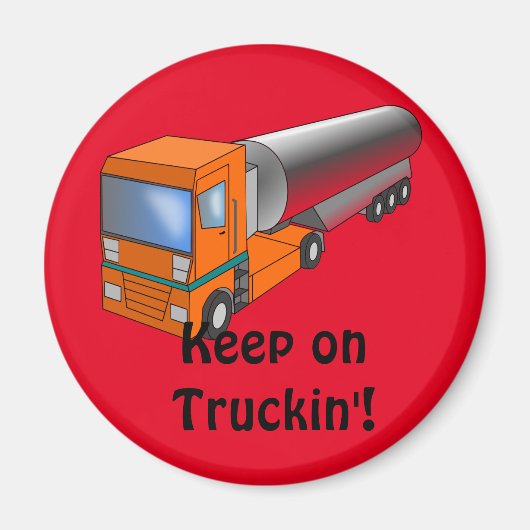 Gastanker Truck Heavy Transporter voor kinderen Magneet (Voorkant)