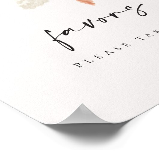 Gastbeugels Gold Pampas Grass Wedding C100 Poster (Hoek)