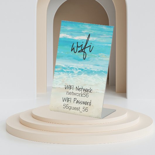 Gastbezoeker WIFI-informatie STR Verhuur Home Reclamebord Met Voetstuk
