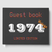 Gastboek 1974 jaar verjaardagscadeau gastenboek (Voorkant)