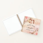 Gastboek 21e verjaardagspampas roos goud notitieboek (Binnen)