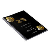 Gastboek 21ste verjaardag zwarte goudluiphoed notitieboek (Rechterzijde)