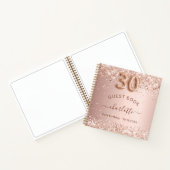 Gastboek 30e verjaardag roos gouden glitter blush notitieboek (Binnen)