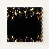 Gastboek 40e verjaardag zwart gouden sterren notitieboek (Achterkant)