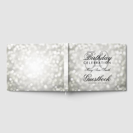 Gastboek 50ste Verjaardag Feest Zilver Glitter Lic Gastenboek (Volledig)
