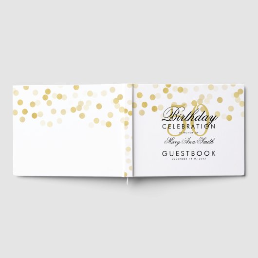 Gastboek 50ste verjaardag Gouden folie glitter lic Gastenboek (Volledig)