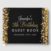 Gastboek 5e Verjaardagsfeest Sparkles Gold Gastenboek (Voorkant)