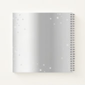 Gastboek 60ste huwelijksverjaardag zilveren bloeme notitieboek (Achterkant)