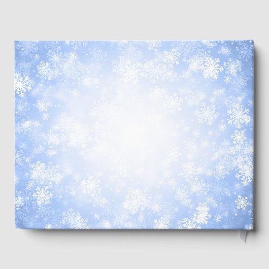 Gastboek 70e verjaardag Blue Winter Wonderland Gastenboek (Achterkant)