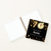 Gastboek 70e verjaardag zwart gouden sterren foto notitieboek (Binnen)
