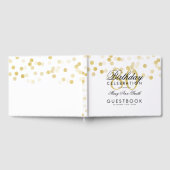 Gastboek 80ste verjaardag Gouden Folie Glitter Lic Gastenboek (Volledig)
