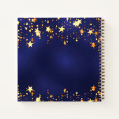 Gastboek 80ste verjaardag marine blauw goud ster f notitieboek (Achterkant)