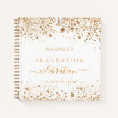Gastboek afstuderen de motivatie van witte glitter notitieboek (Voorkant)