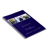 Gastboek afstuderen navy blauw foto naam notitieboek (Rechterzijde)