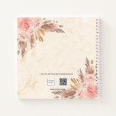 Gastboek afstuderen pampas roos goud notitieboek (Achterkant)