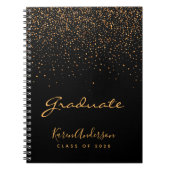 Gastboek Afstuderen participerend zwart goud Notitieboek (Voorkant)