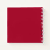 Gastboek afstuderen rood wit foto naam notitieboek (Achterkant)