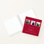 Gastboek afstuderen rood wit foto naam notitieboek (Binnen)