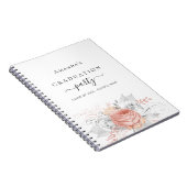 Gastboek afstuderen roos goudflorzilver notitieboek (Rechterzijde)