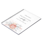 Gastboek afstuderen roos goudflorzilver notitieboek (Linkerzijde)