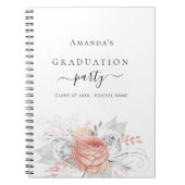 Gastboek afstuderen roos goudflorzilver notitieboek (Voorkant)