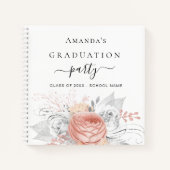 Gastboek afstuderen roos goudflorzilver notitieboek (Voorkant)