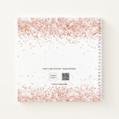 Gastboek afstuderen wit rose goud confetti notitieboek (Achterkant)