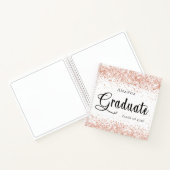 Gastboek afstuderen wit rose goud confetti notitieboek (Binnen)