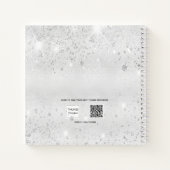 Gastboek afstuderen zilveren glitter naam 2025 notitieboek (Achterkant)