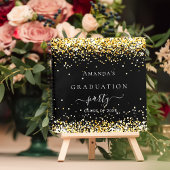 Gastboek afstuderen zwart goud glitter 2025 notitieboek