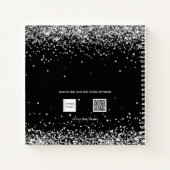 Gastboek afstuderen zwarte zilverglitter 2023 notitieboek (Achterkant)