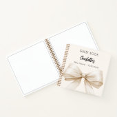 Gastboek Baby shower beige crème boog Notitieboek (Binnen)