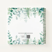 Gastboek Baby shower blauw bos Notitieboek (Achterkant)