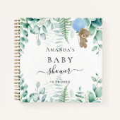 Gastboek Baby shower blauw bos Notitieboek (Voorkant)