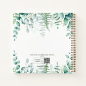 Gastboek Baby shower blauw bos Notitieboek (Achterkant)