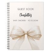 Gastboek Baby shower boog beige crème Notitieboek (Voorkant)
