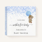 Gastboek Baby shower boy blauw teddybeer Notitieboek