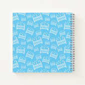 Gastboek Baby shower Boy blauw witte wiegjes Notitieboek (Achterkant)