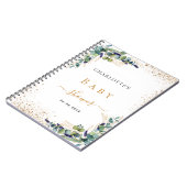 Gastboek baby shower eucalyptusgrienery notitieboek (Linkerzijde)