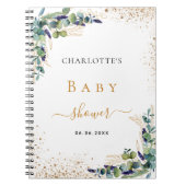 Gastboek baby shower eucalyptusgrienery notitieboek (Voorkant)