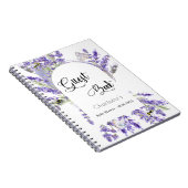 Gastboek baby shower lavender violet meel notitieboek (Rechterzijde)