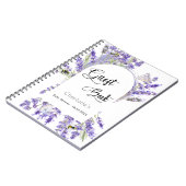 Gastboek baby shower lavender violet meel notitieboek (Linkerzijde)