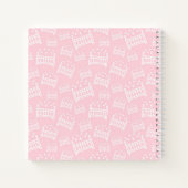 Gastboek Baby shower Meisje roze witte wiegjes Notitieboek (Achterkant)